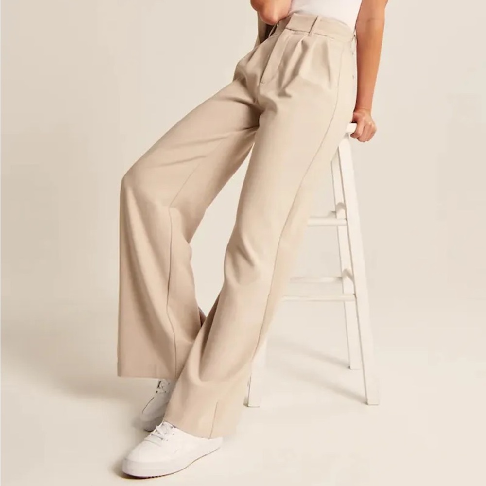 Summer 2023 Icy Tailored Crepe Wide-Leg Pants
